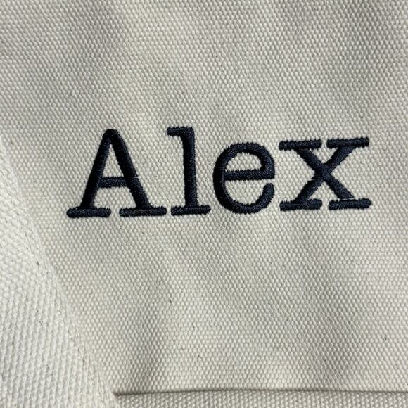 Lands End Large Boat & Tote Bag Open Top Regular Handle Navy 22x17 Heavy Canvas - Picture 6 of 10